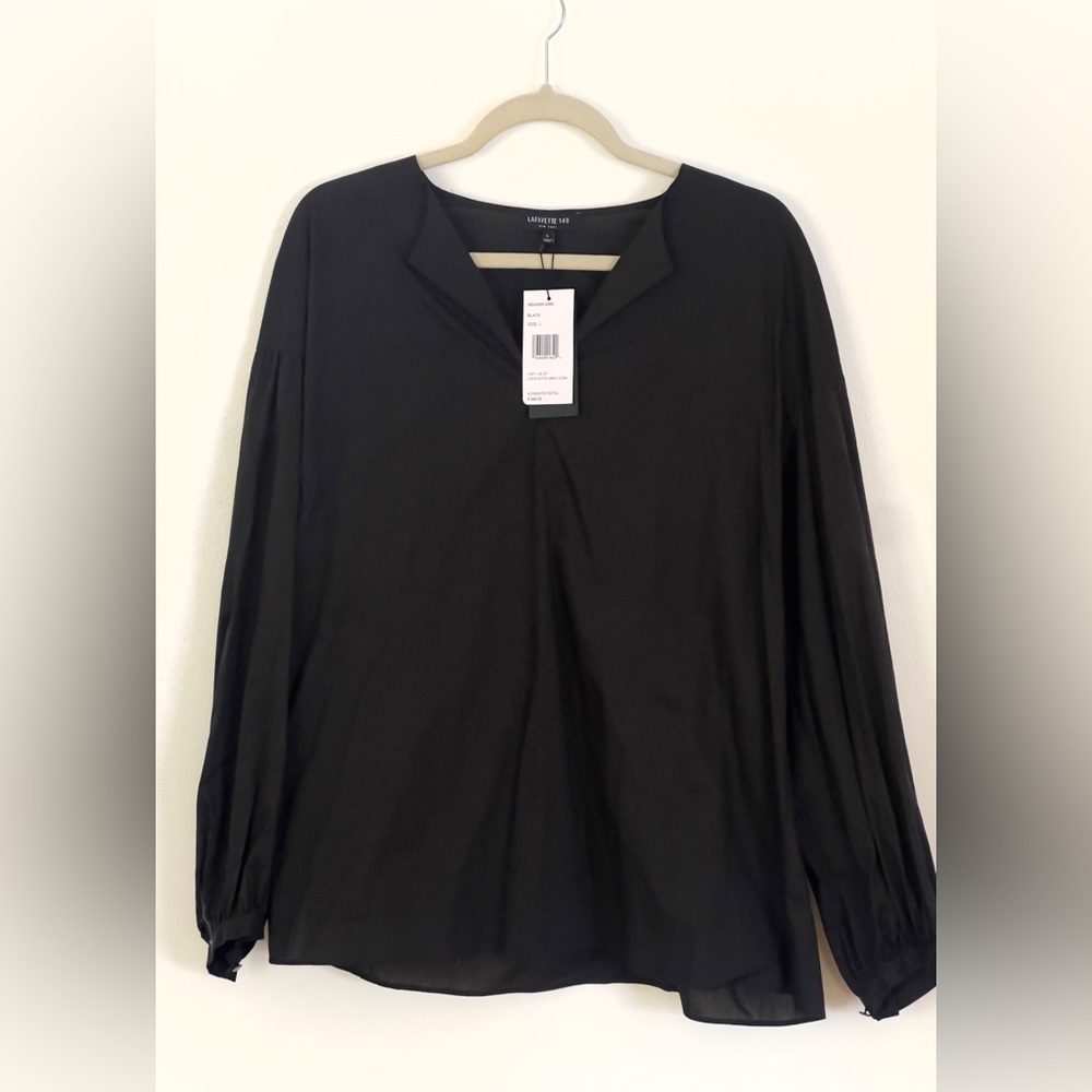 Lafayette 148 New York Blouse Long Sleeve Brand New With Tags